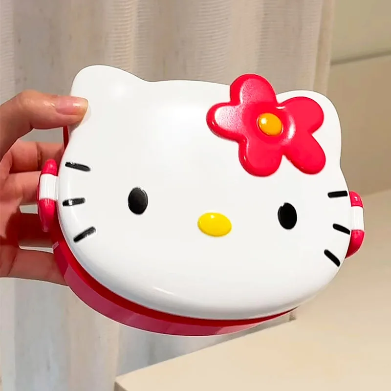 かわいいハローキティ型ランチボックス、携帯用漫画弁当箱、スプ - Baby Food Containers Glass のレビューと価格