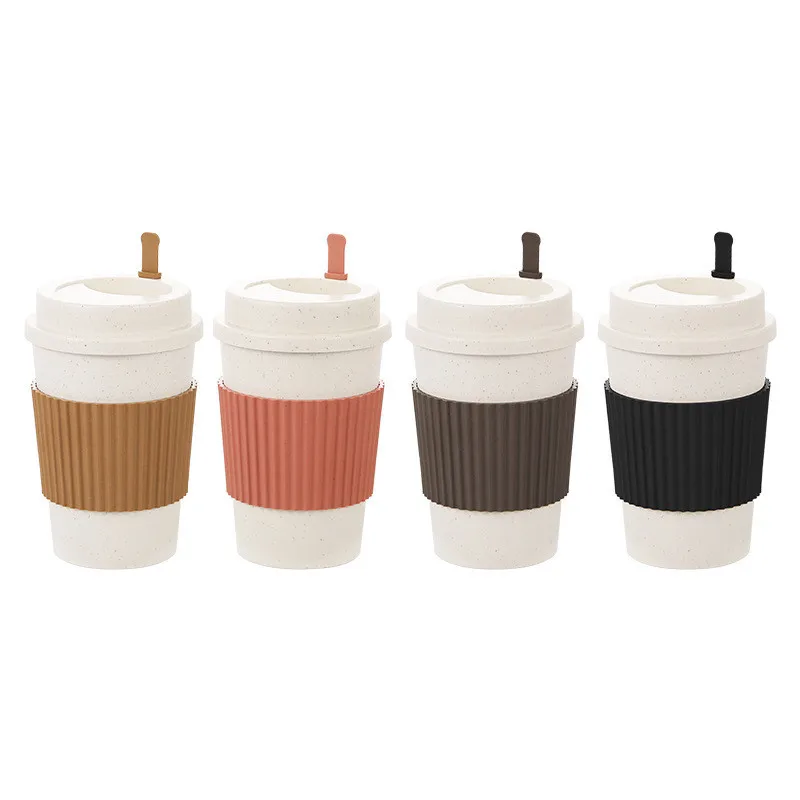 450 ミリリットルコーヒーカップ蓋付き小麦ストロー再利用可 - Training Cup Straw のレビューと価格