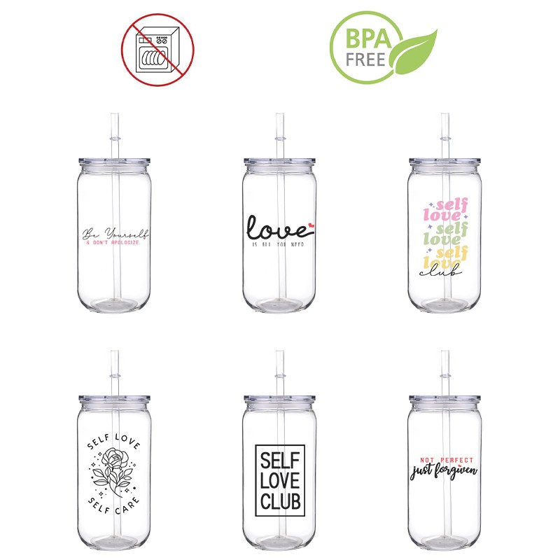 BPAフリープリントプラスチックストローカップ、自己愛カラフ - Training Cup Straw のレビューと価格