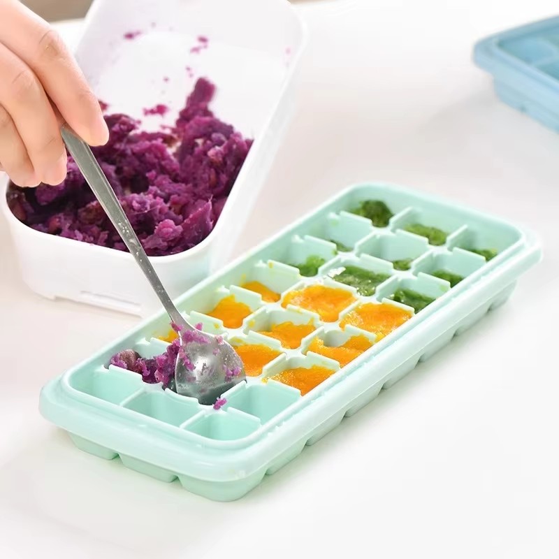 蓋付きシリコン製製氷皿 24個入り ゼリーメーカー 冷凍型  - Baby Food Jelly のレビューと価格