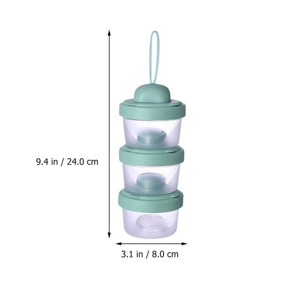 1個入り、3層構造の粉ミルクディスペンサー。持ち運び可能なベ - Baby Food For Travelling のレビューと価格