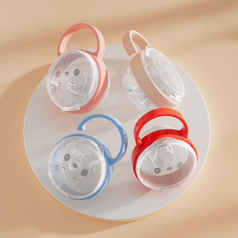新しいベビーおしゃぶり用クリア防塵ケース、ハンドル付きのかわ - Baby Food Container のレビューと価格