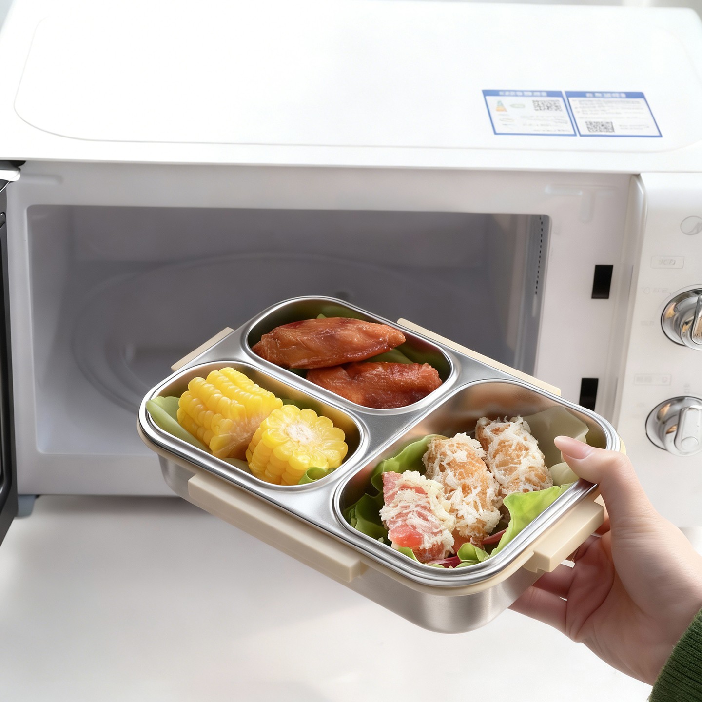 大容量漫画柄子供用ランチボックス、ハンドル付き、持ち運び可能 - Baby Food Container のレビューと価格
